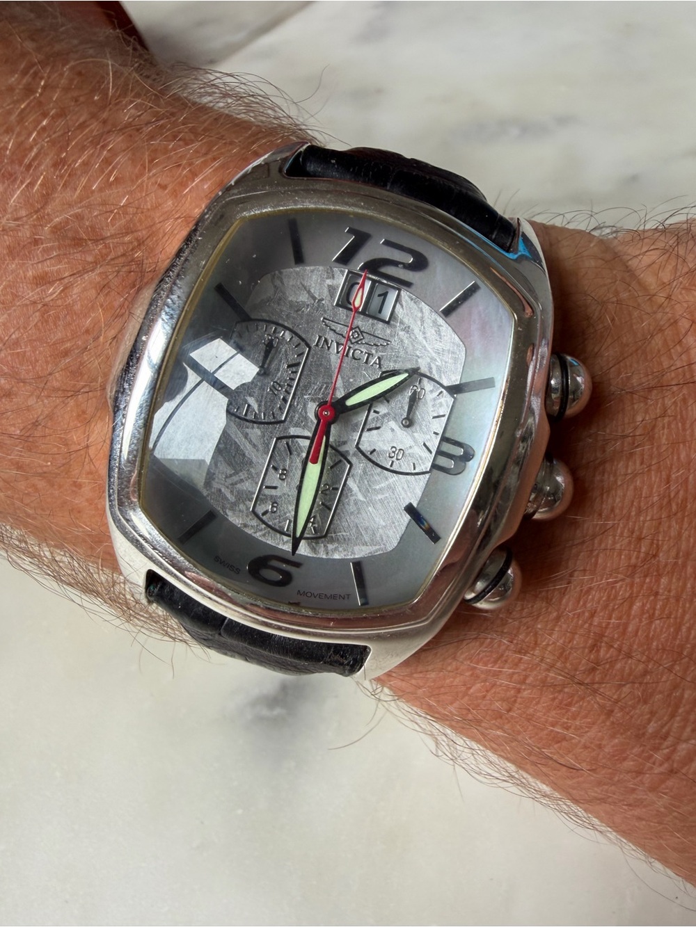 Invicta Meteorite Grand Lupah Silver Dial Chronograph Watch - Picture 3 of 8